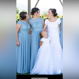 JJs house light blue dress. Size 8. Worn once.
